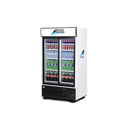 Aircon Rentals Commercial Fridge Hire | Fridge Double Glass Door Vertical