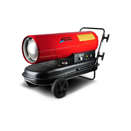 Aircon Rentals Heater Hire | Hire 50kW Diesel Industrial Fan Heater