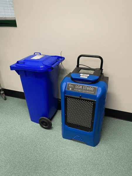 Rental Dehumidifier with condensate bin | Rental dehumidifiers available | Aircon Rentals